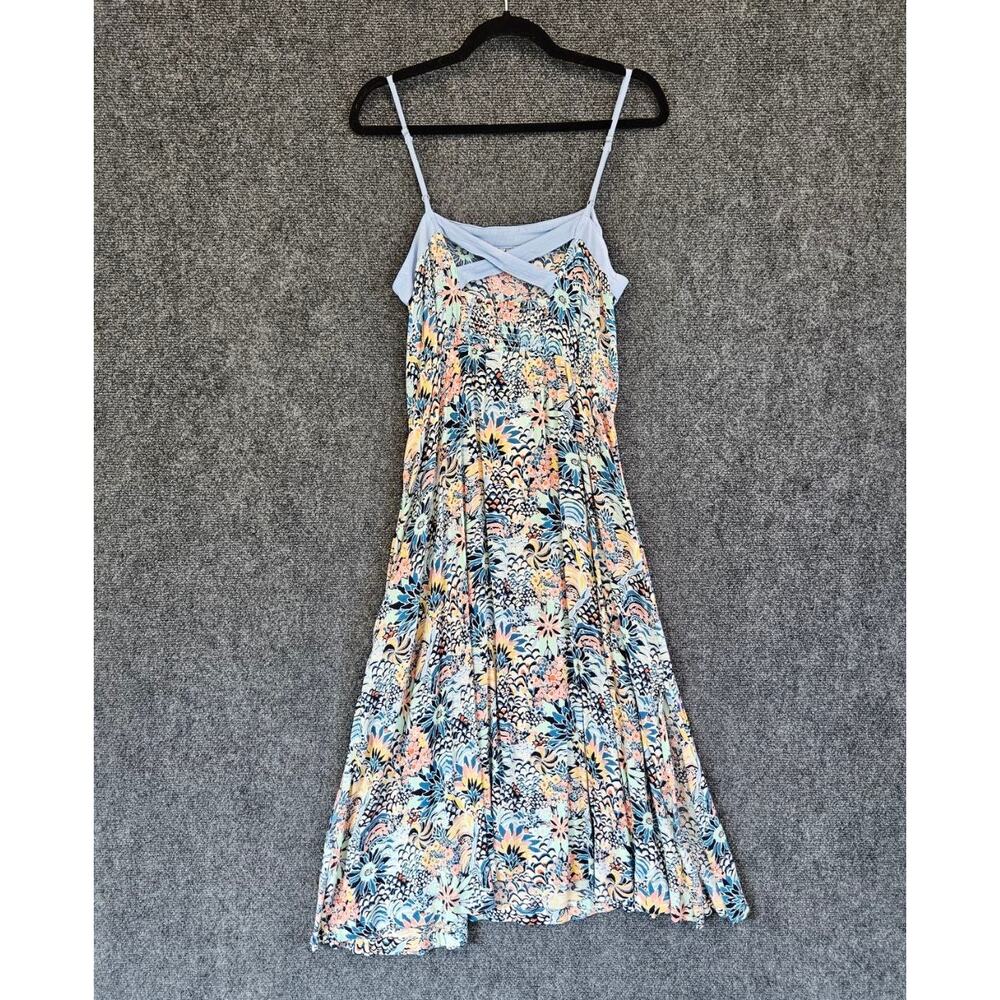 Roxy x Liberty Marine Bloom Strappy Midi Dress Size M - Picture 5 of 12